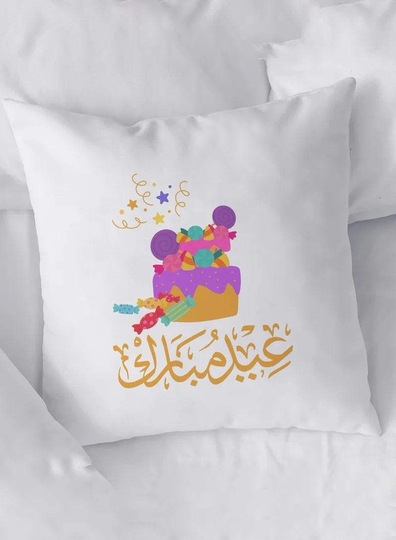 لوحة غطاء وسادة من البوليستر بتصميم عيد مبارك